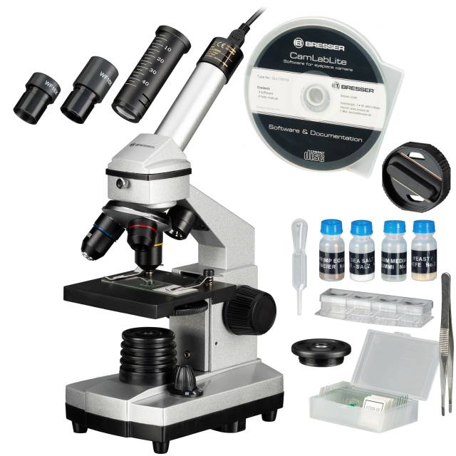BRESSER JUNIOR 40x-1024x komplet mikroskopa z ohišjem