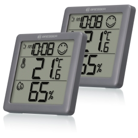BRESSER Climate Smile termo-higrometer, set 2 kosov