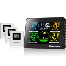 BRESSER Thermo-Hygro Quadro NLX termo-higrometer s 3 zunanjimi senzorji