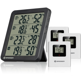 BRESSER Quadro NV termo-higrometer, črn