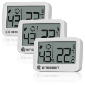 BRESSER Tempy termo-higrometer, set 3 kosov