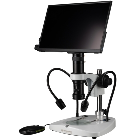 BRESSER DST-0745 zoom mikroskop z MikroCam MINI Full HD HDMI kamero in 13,3″ Full HD zaslonom